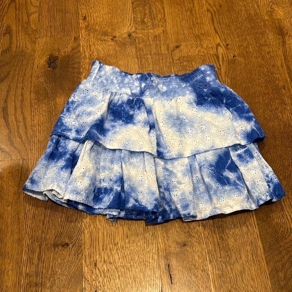 Design History Girls Skirt Blue and White Size Medium